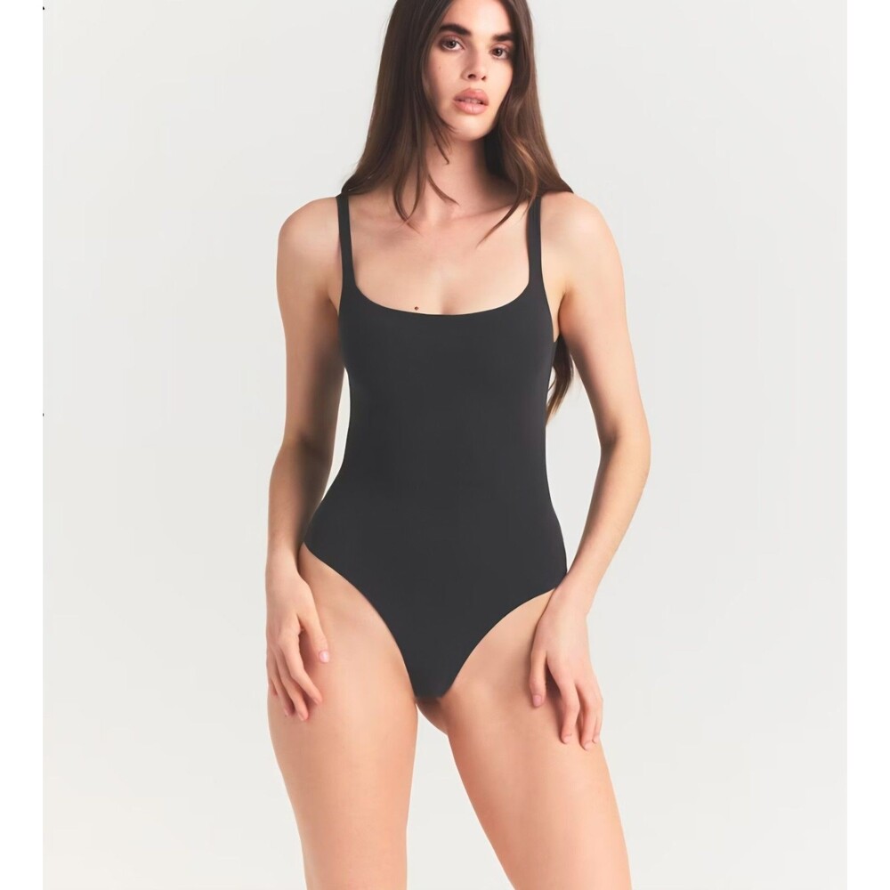 Skims Square Neck Bodysuit Womens Sz XS Fits Everybody Slimming Stretch Capsule